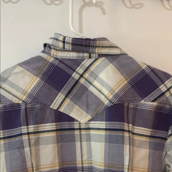 Roper Women's Western Snap Button Purple Plaid Shirt Size L - Picture 7 of 7